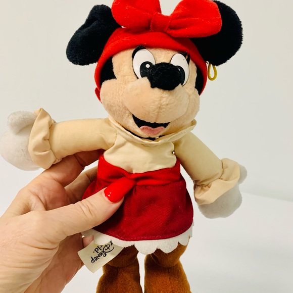 Authentic Disney Minnie and Mickey Mouse 2 dolls. Plus Minnie headband.Adorable. - Picture 4 of 8